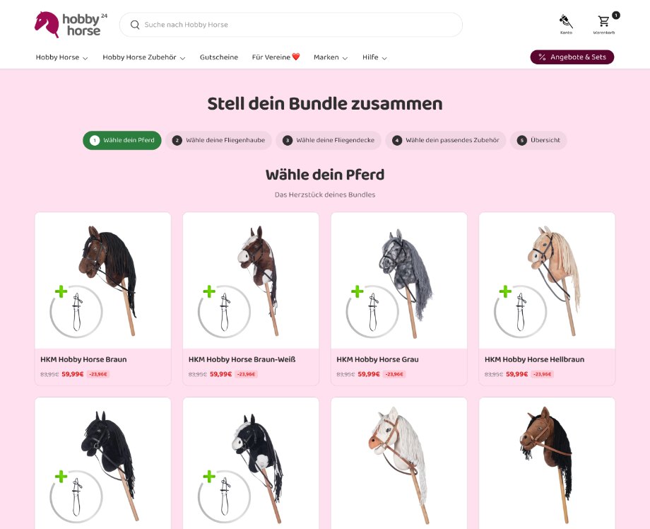 Custom bundle configurator in the HobbyHorse24 store